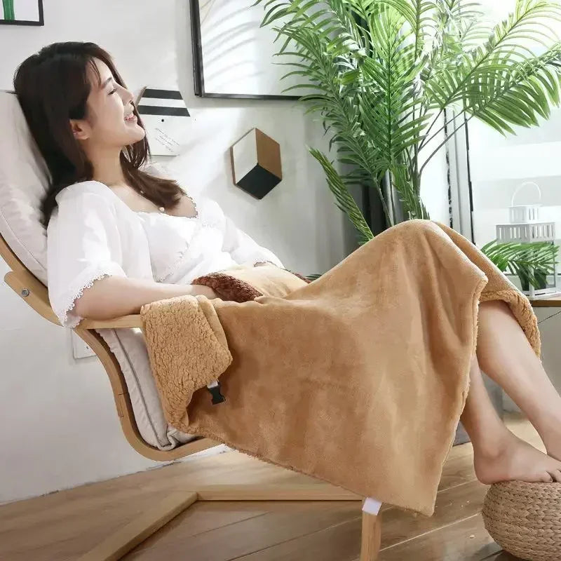 USB Electric Heating Blanket 5V Low Voltage – Home & Office Electric Heating Blanket Zpaxo Camel