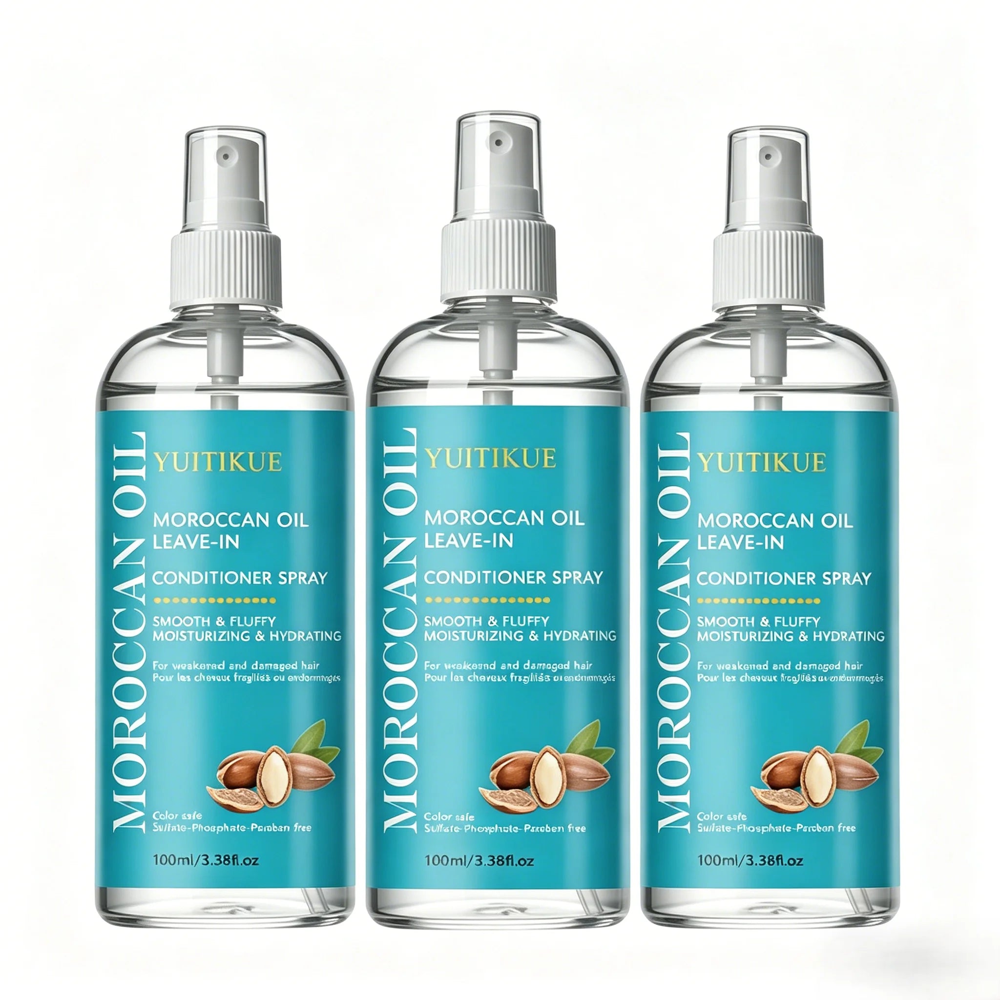 Moroccan Argan Oil Leave-In Conditioner Spray | Anti-Frizz Leave-In Conditioner Spray Zpaxo 3pc