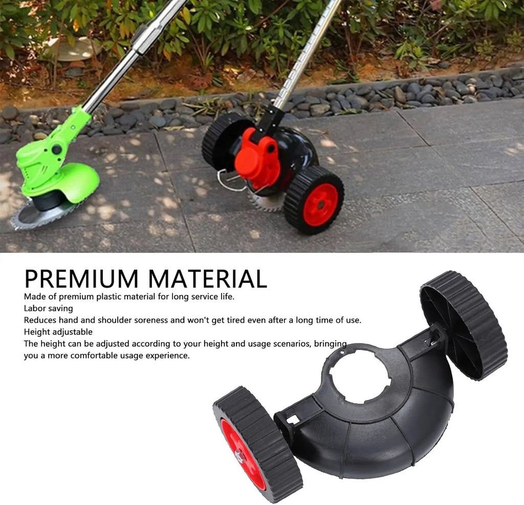Lawn Mower Support Wheel Adjustable String Trimmer Wheel Attachment Portable Replacement Auxiliary Wheels for Grass Trimmer Cutt Zpaxo