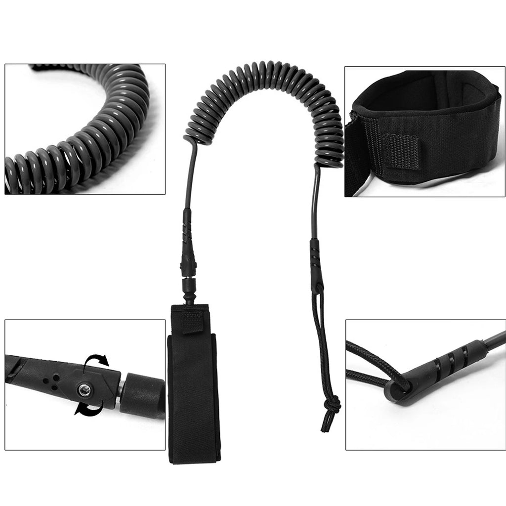10FT Surfboard Foot Leash Strong Cord Surf Leashes 360 Degree Zpaxo