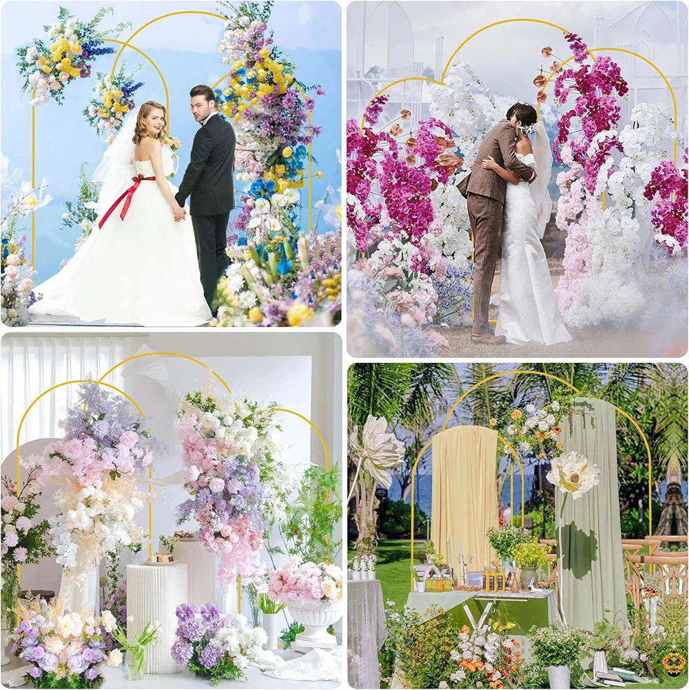 Gold Wedding Arch Stand Balloon Frame Backdrop Bracket Birthday
