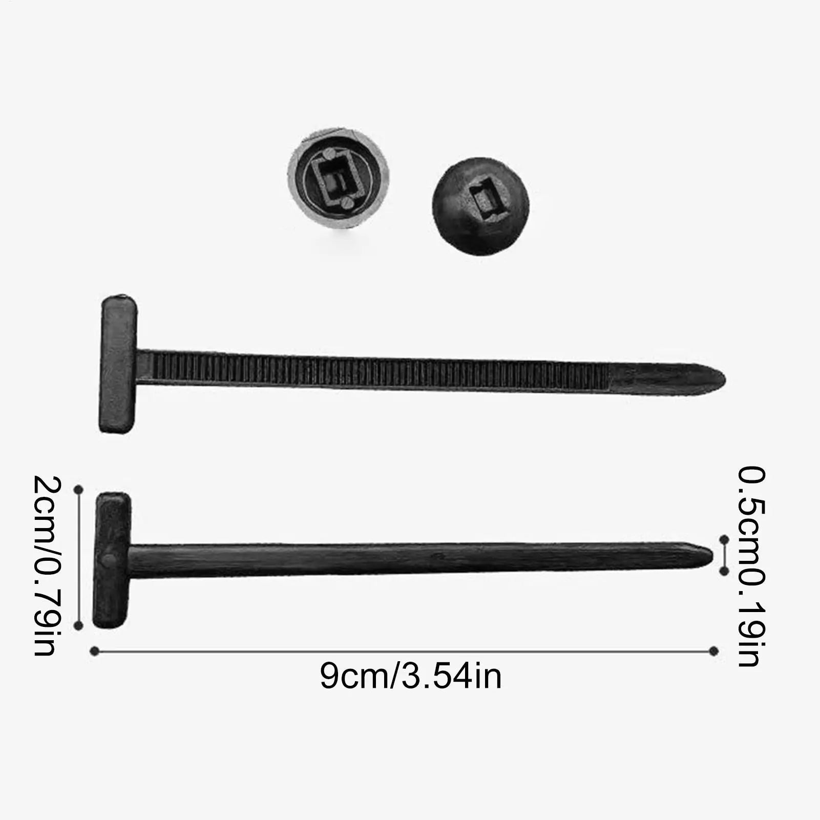 Car Repair Cable Tie Buckle 100X Holders UV-Resistant Nylon Heavy