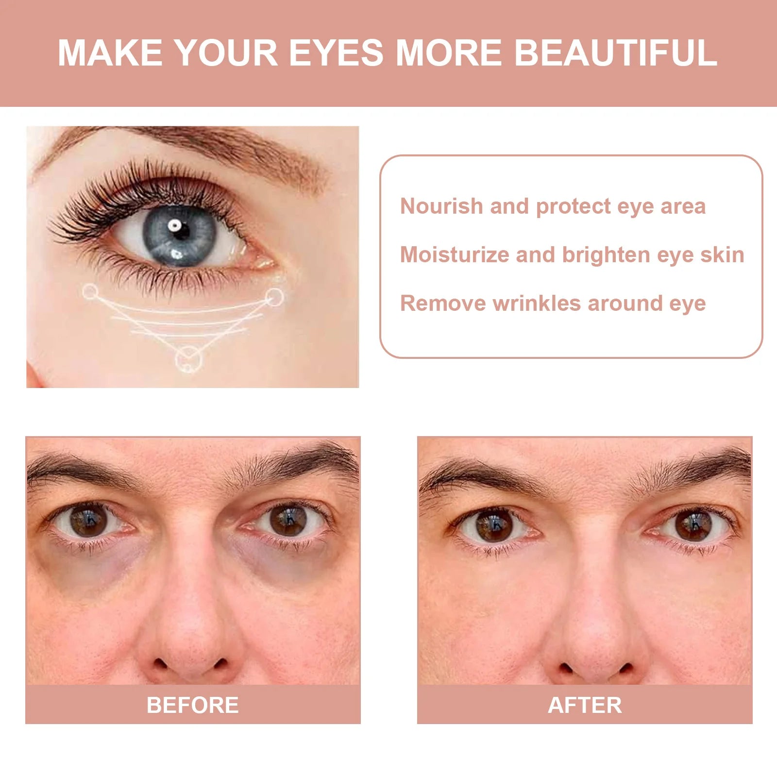 Retinol Anti Aging Eye Cream Stick Brightening Firming Eye Area Faded Eye Wrinkles Dark Circles 3g Moisturizing Eye Treatment Zpaxo