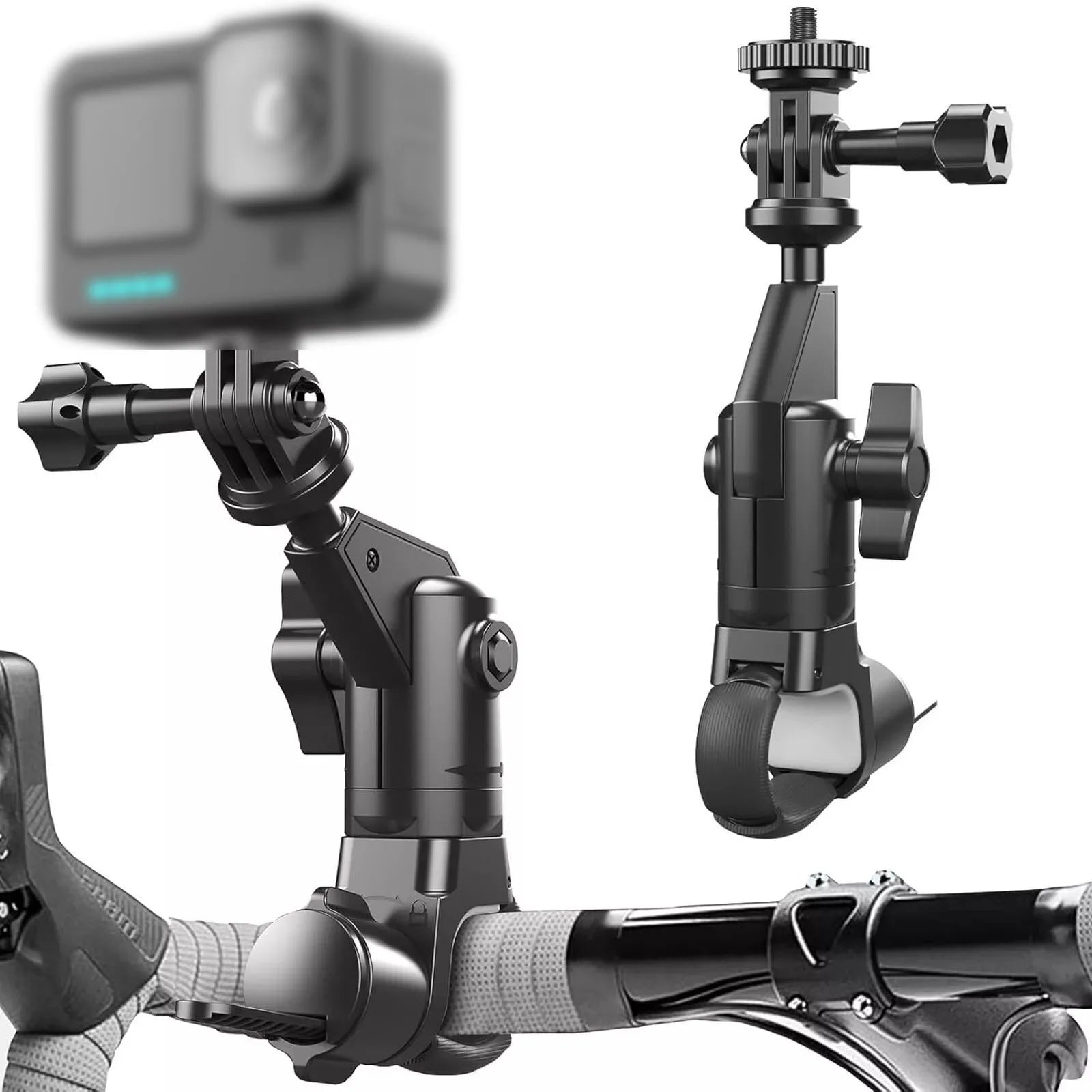 Motorcycle Bicycle Holder 360 Rotating Handlebar Mount Bracket