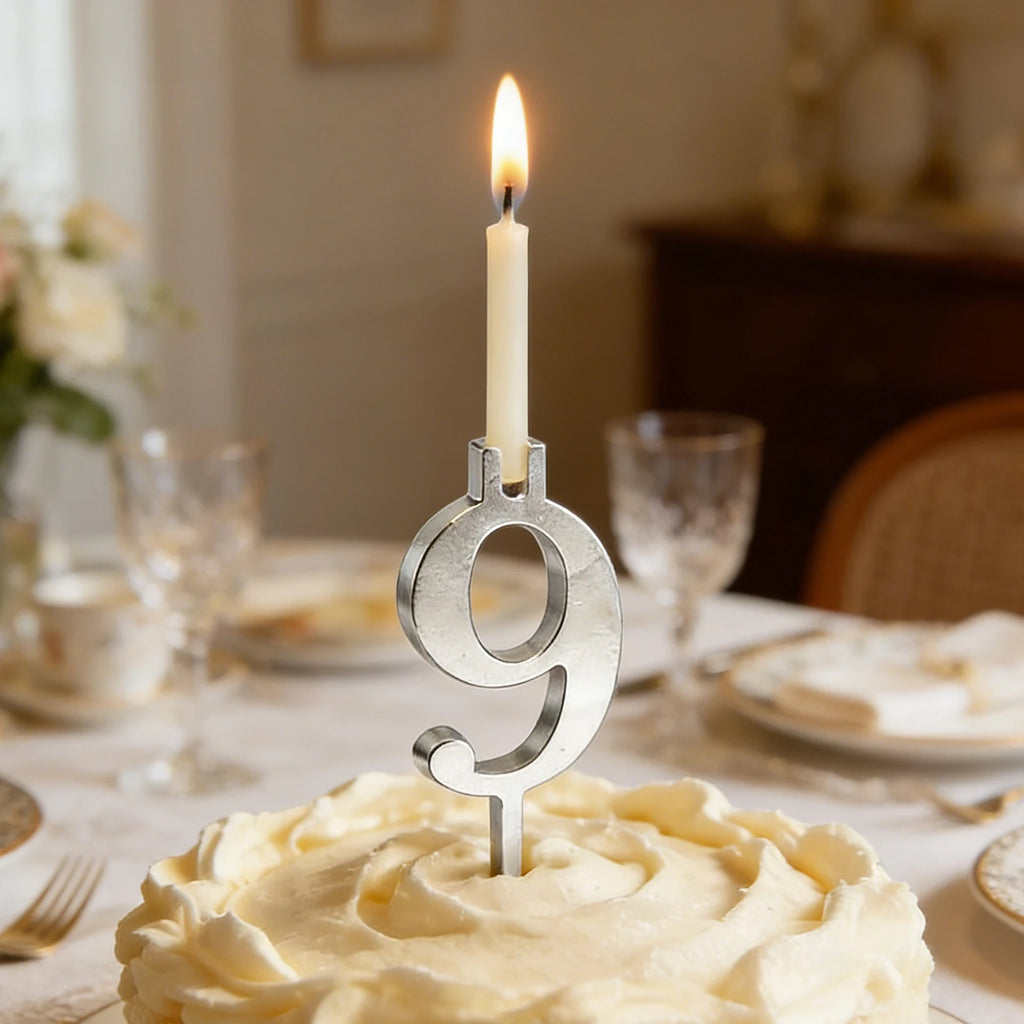 0-9 Reusable Number Birthday Candle Holder Cake Topper Decorations