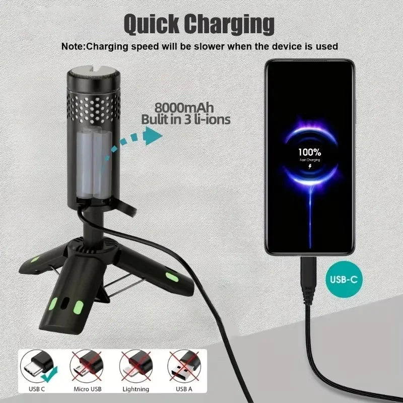 ESMARTER 8000mAh Telescopic Camping Lantern | LED Rechargeable