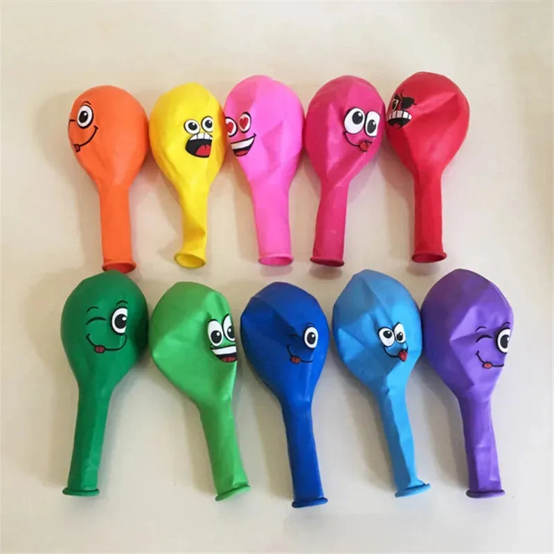 Smiley Face Latex Balloons – Kids Birthday Party Décor 10–60 Pack