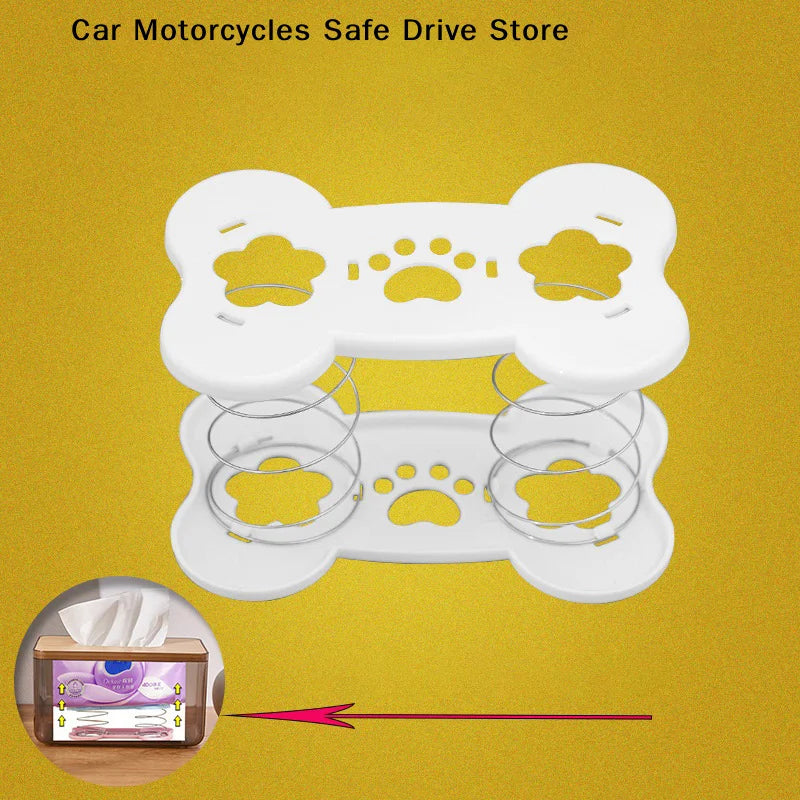 CMCreative Automatic Lift Spring Holder Tissue Box Loaded Bracket Car