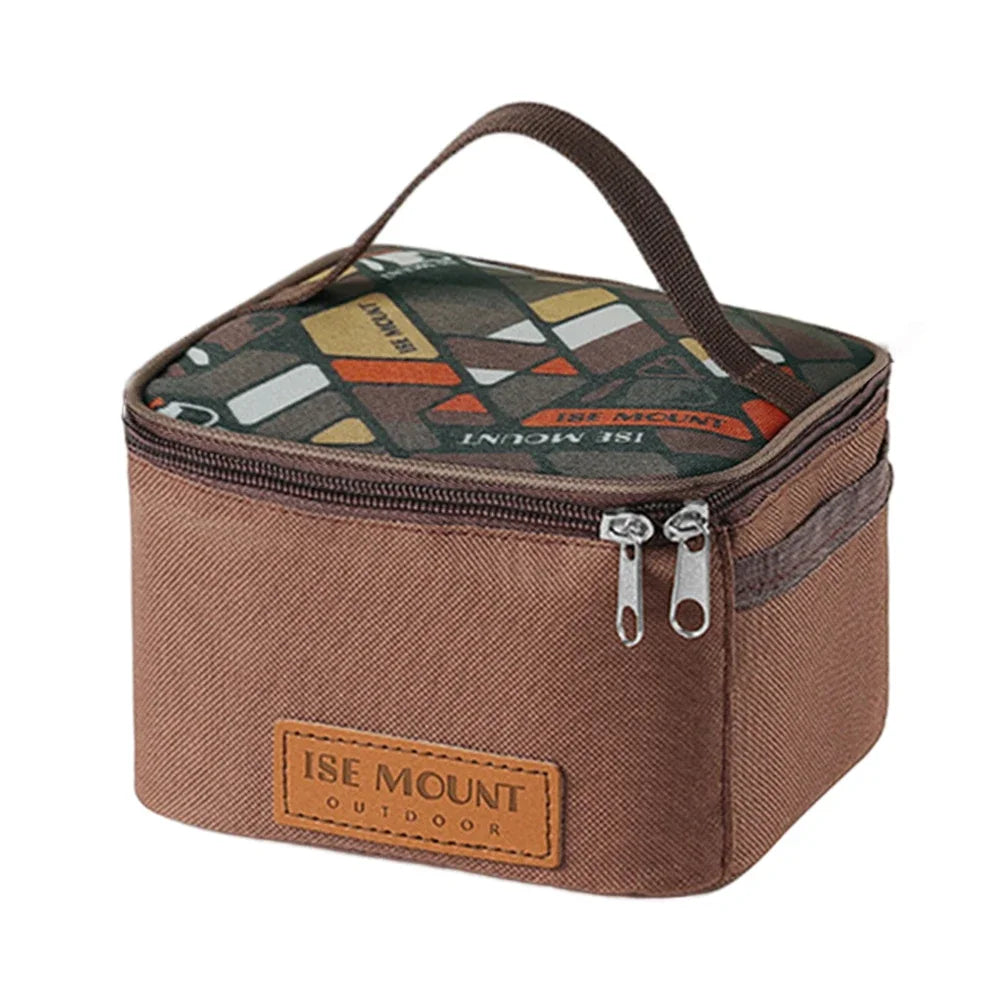 Seasoning Bottle Set Storage Bag Portable Camping Seasoning Dispenser Set Condiment Jars Organizer Outdoor Barbecue Utensils Zpaxo dark brown