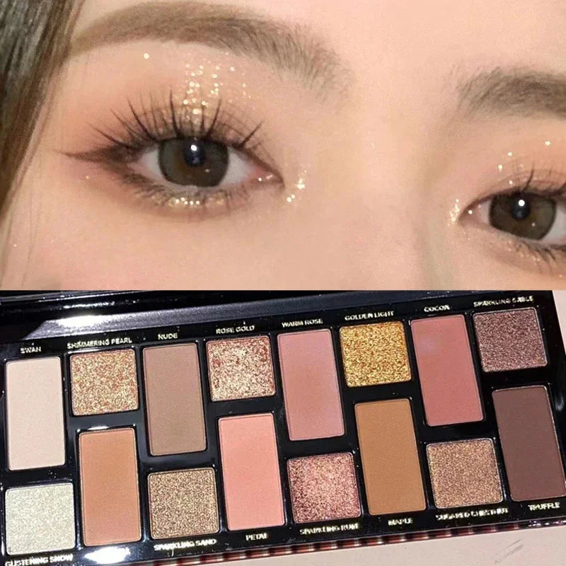 Glitter 16 Eyeshadow Palette Makeup Long-lasting Matte Eye Shadow