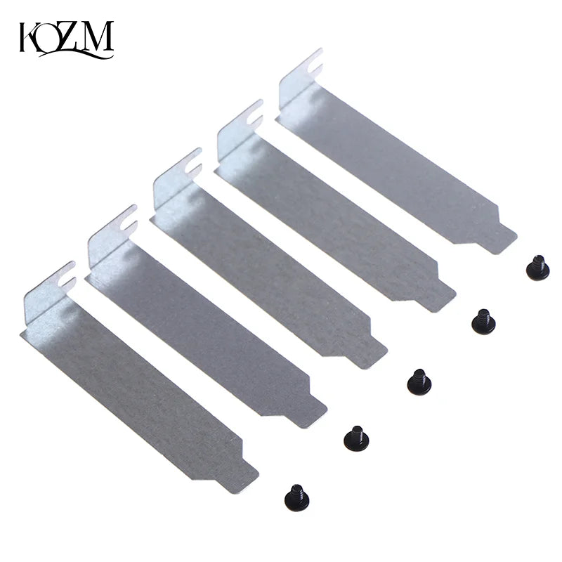 5-Pack PCI Slot Cover Blanks – 8cm Silver Metal Dust Shields PC Case Accessory Zpaxo