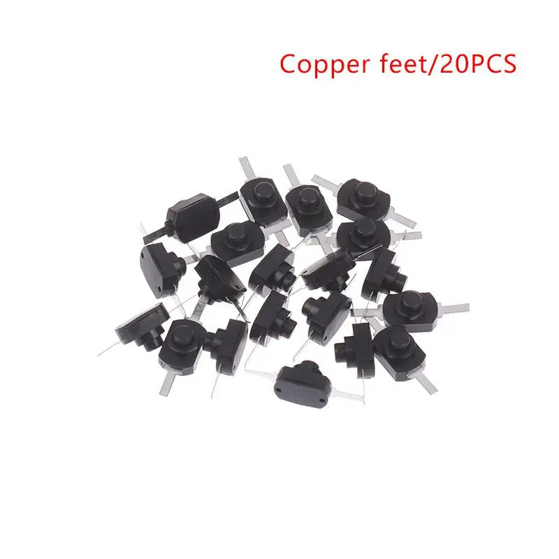 ▶10/20/50PCS 1208YD 1288BM Mini Push Button Switch Self Lock Switch Latching On-Off Micro Switch For Electric Torch Flashlight Zpaxo B2