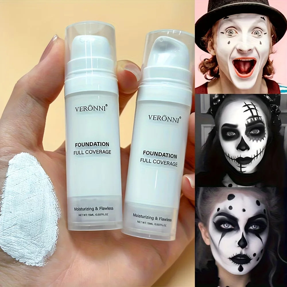 White Foundation Festival Waterproof Liquid Full Coverage Mixable Zpaxo