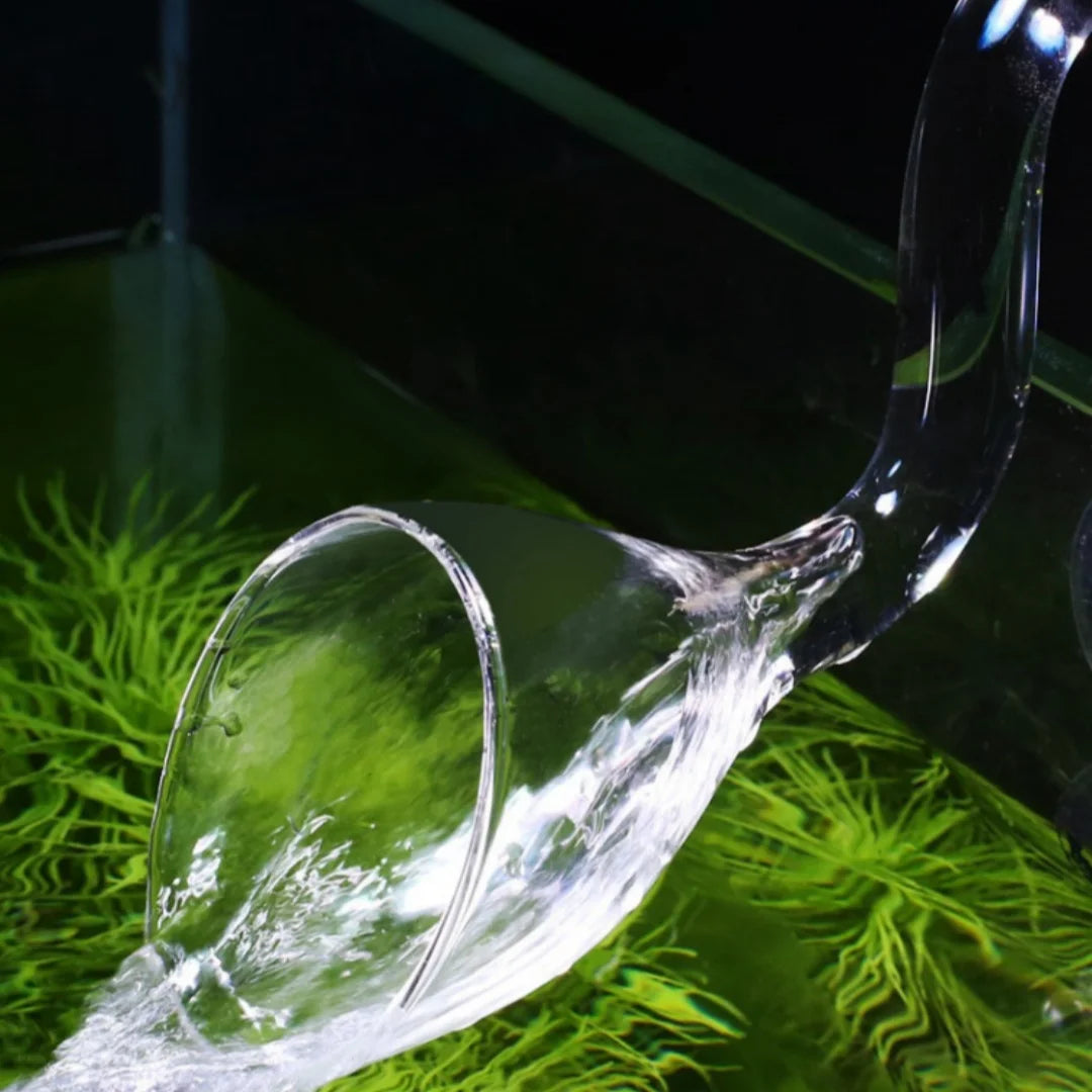 Borosilicate Glass Lily Pipe Inflow Outflow Fish Tank Water Surface