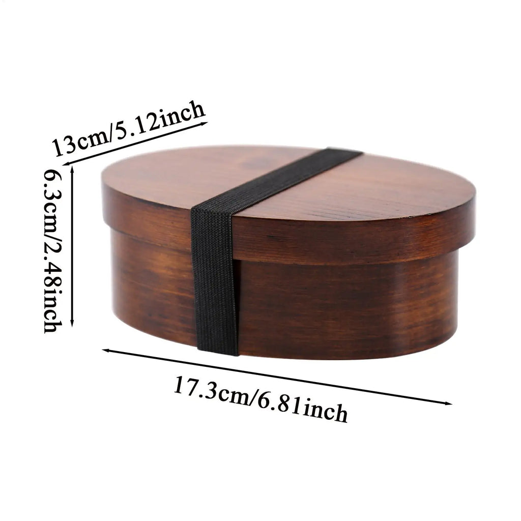 Japanese Lunch Box Adults Leakproof Divider Elastic Strap Snack