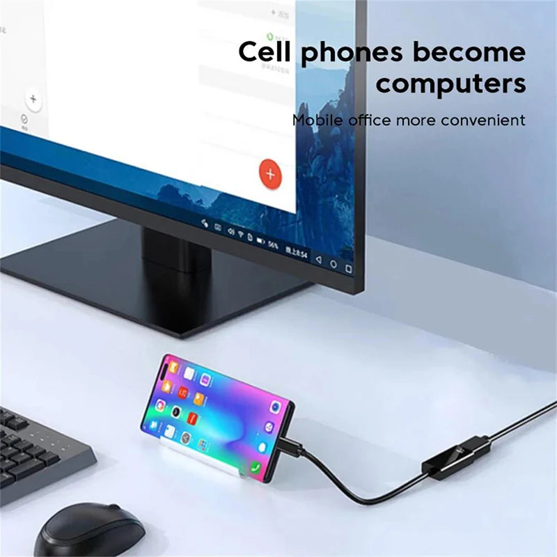 Type C to HDTV Adapter USB 3.1 4K@30Hz HUB HDTV Converter Cable For iPhone 15 TV Converter For MacBook iPad Samsung Laptops PC Zpaxo