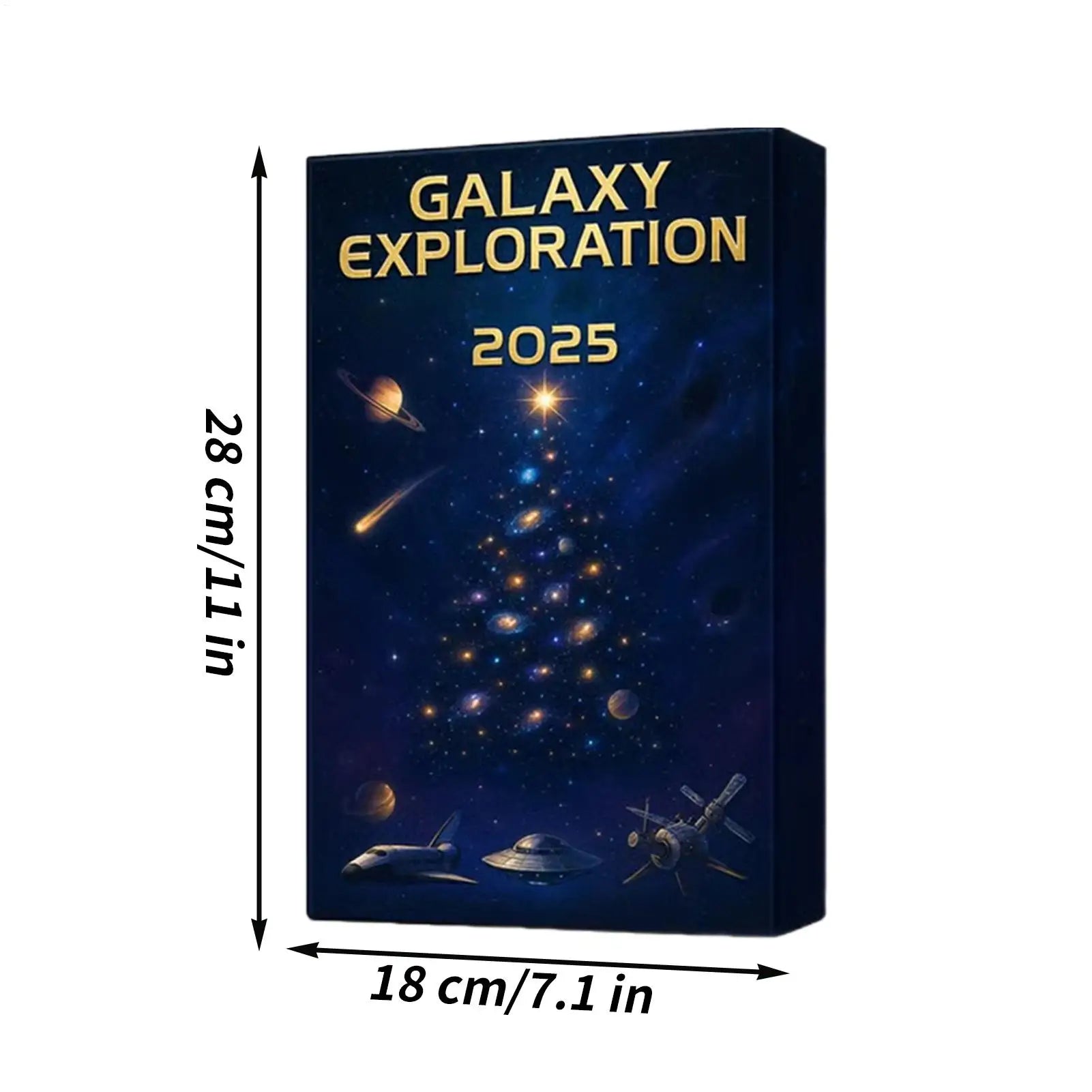 Space Advent Calendar 2025 24 Days Countdown Galaxy Planets Acrylic