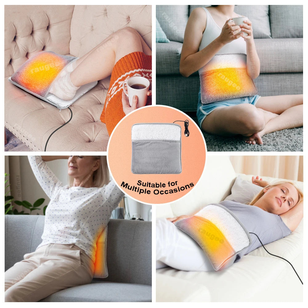 Foot Warmer Electric Heating Pad USB Soft Plush Washable Heater