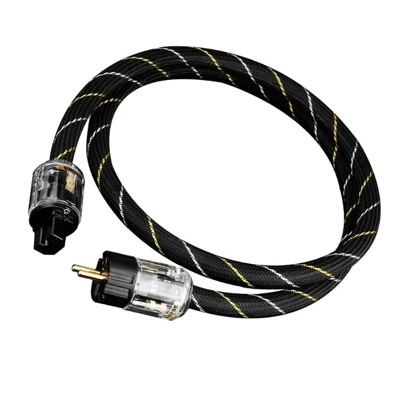 652F Enhances Conductivity Power Cord with Reinforced Cotton Plaited Sheath Easy to Carry Cable for Player & Amplifier Zpaxo