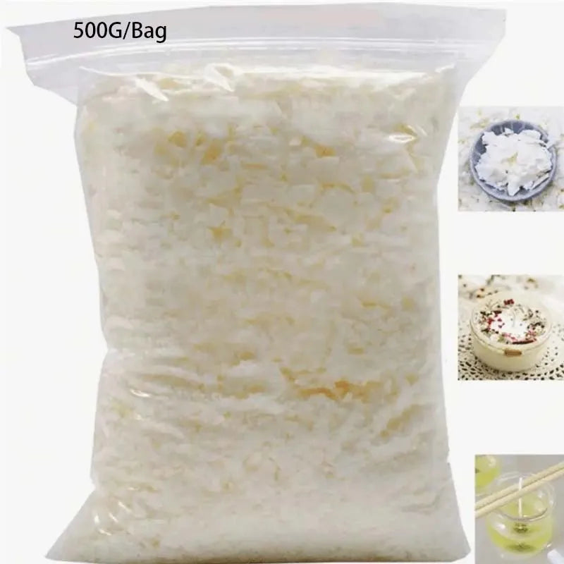 200/500/1000g Natural Soy Wax Flake For DIY Handmade Candles Crafts Additive-Free Scented Candle Raw Material Making Kit Zpaxo 500g