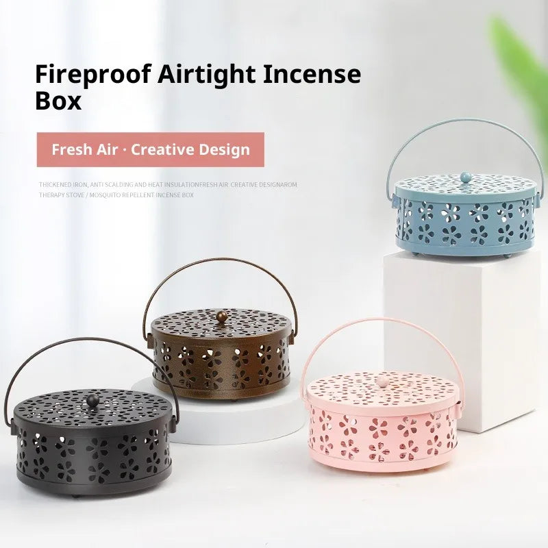 Creative Mosquito Coil Box and Holder, Indoor and Outdoor Fireproof Aroma Burner, Large Mosquito Coil Burner, Mosquito Coil Tray Zpaxo