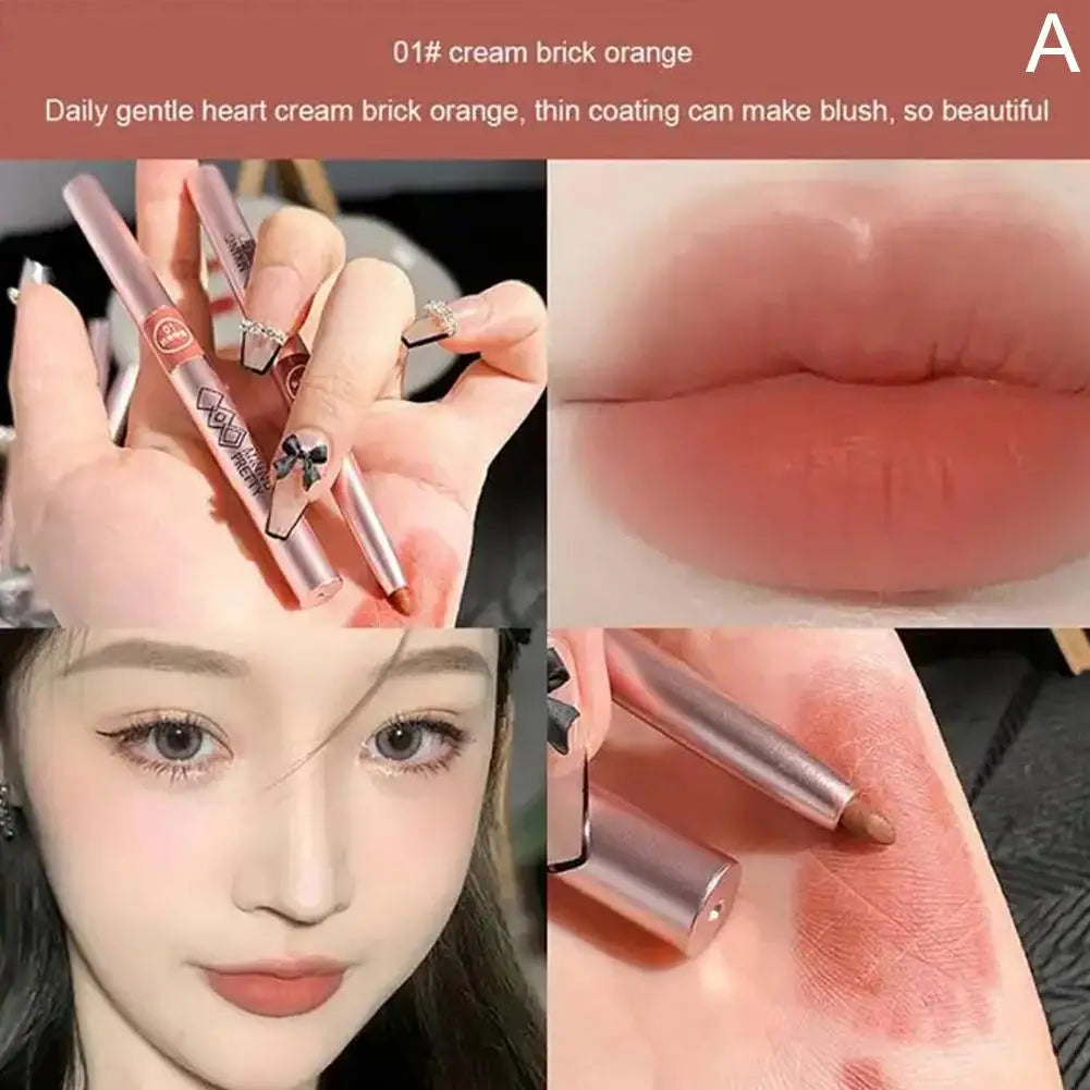 Matte Waterproof Automatic Lip Liner – Long-Lasting Moisturizing Automatic Lip Liner Zpaxo Milk Orange