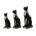 Egyptian Cat Goddess Bastet Statue Ornament Egypt Collectible Animal Sculpture Figurine for Office Shelf Table Desk Cabinet Zpaxo 12.5x19x37cm