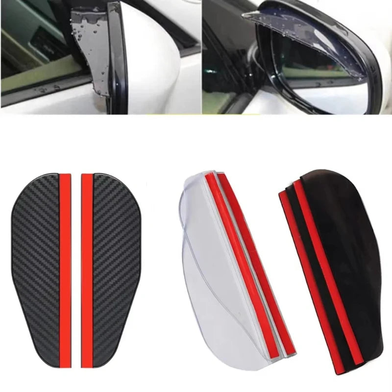 Carbon Fiber Car Mirror Rain Cover Shield | Universal Fit 1–4 Pairs