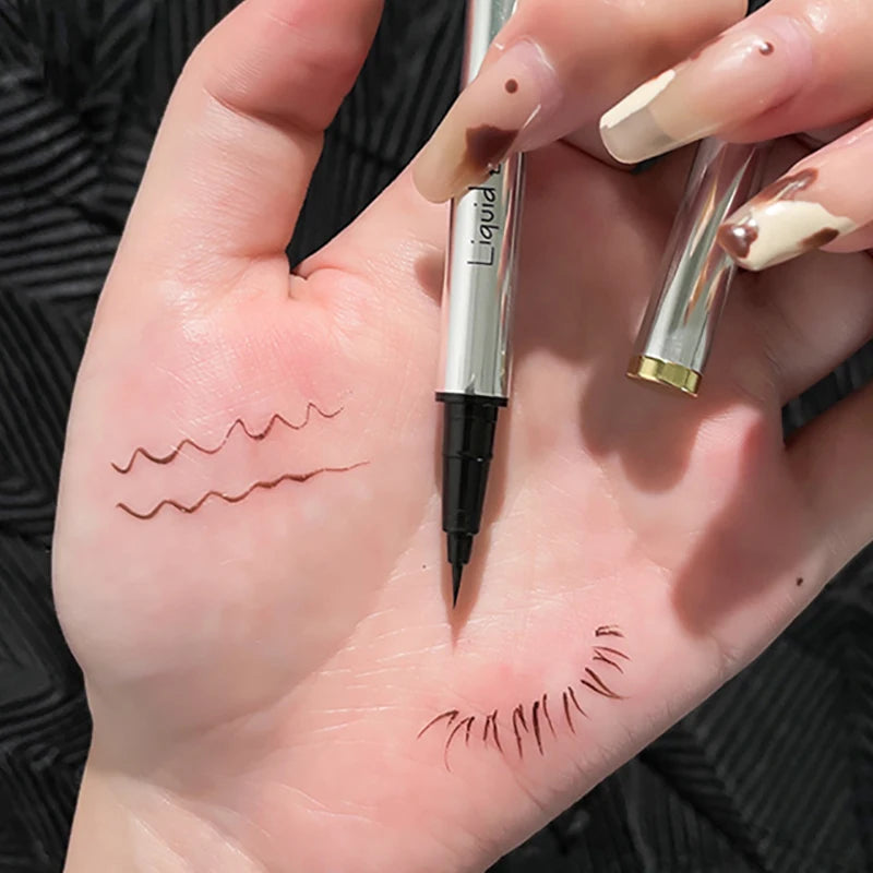 Ultra Thin Black Liquid Eyeliner Matte Long-lasting Waterproof Metal