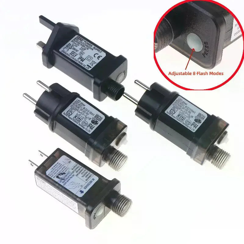 EU UK US Plug Switch Adapter Waterproof Laser Lighting Power Supply Zpaxo