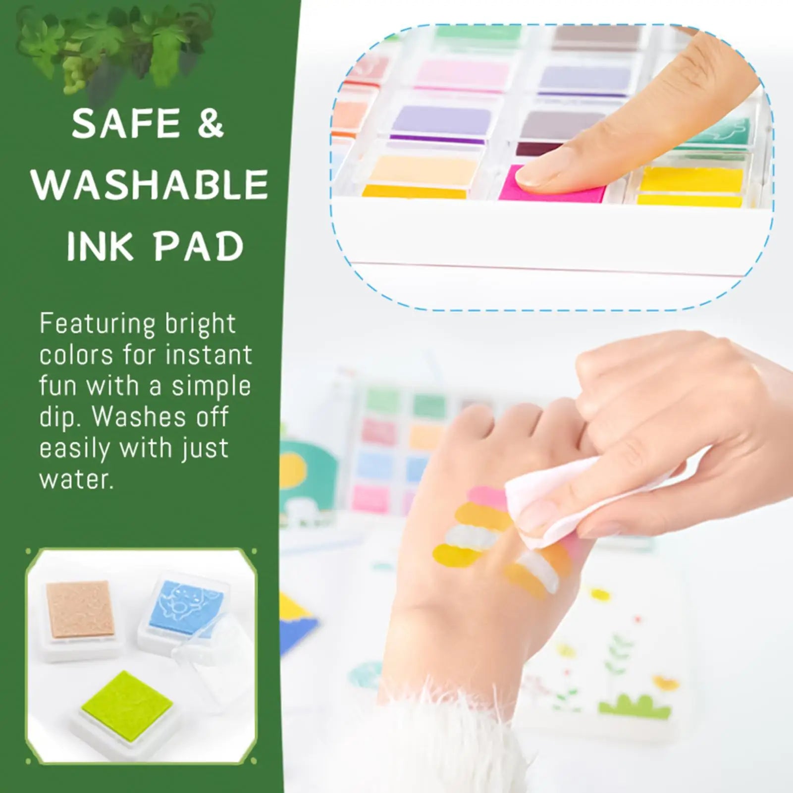 Finger Paint Paper 12-Color Educational Washable Kids Drawing Pad Art Zpaxo