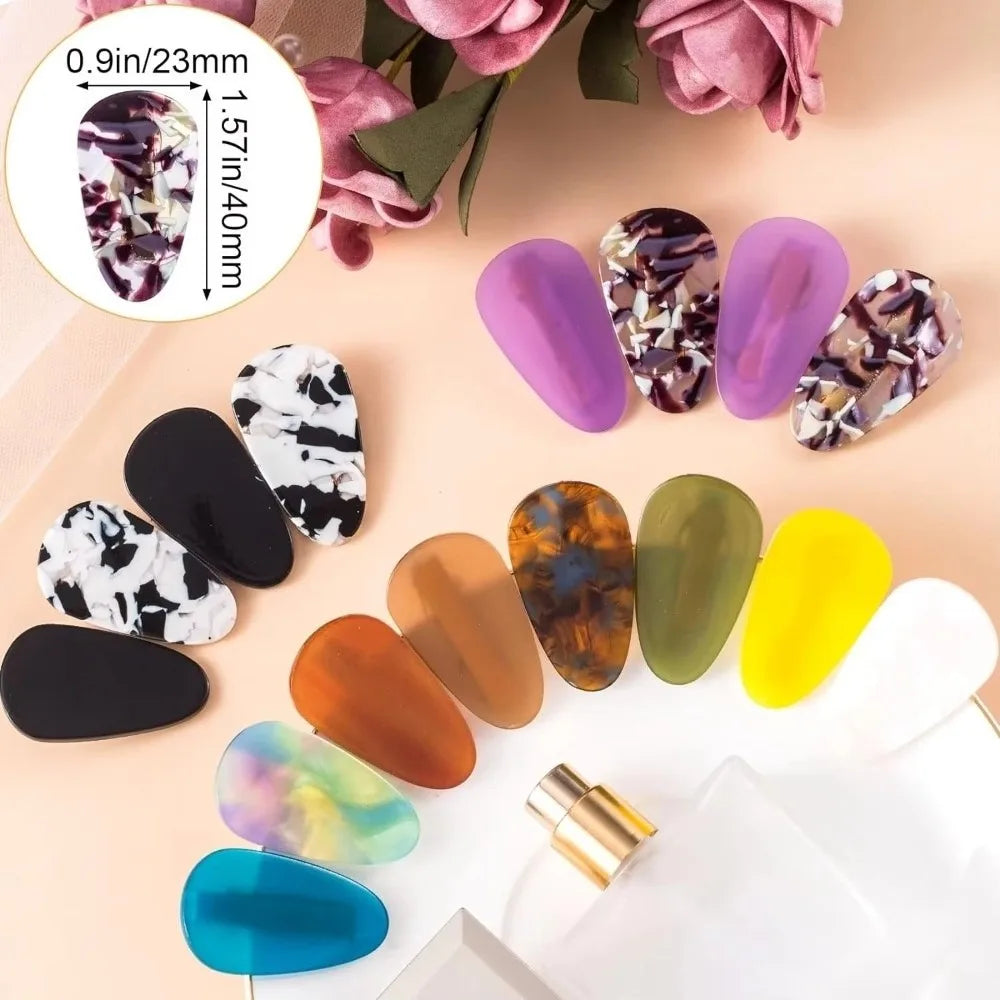 Fashion Vintage Colorful Hair Clip Drop Shape Headdress Barrettes Zpaxo