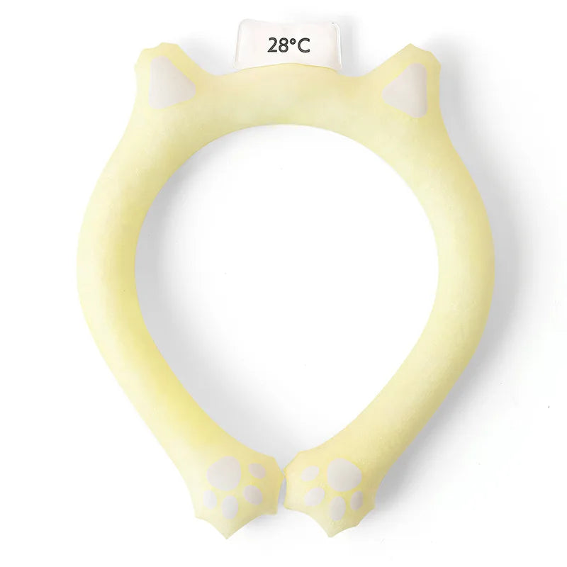 Sunstroke Prevention and Cooling Tool Outdoor Sports Cooling Ring Summer Comfort PCM Cold Collar Beach Travel Essentials Zpaxo 28 degrees yellow
