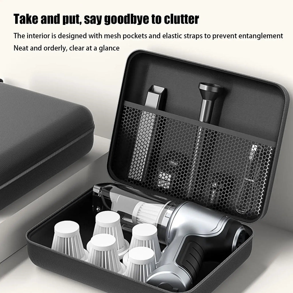 Portable Car Vacuum Storage Case Organizer Zipper Closure Protective
