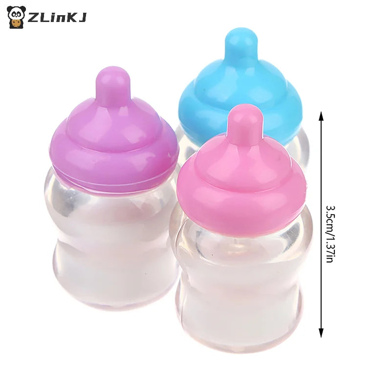 ▶3PCS Dollhouse Baby Bottle Accessories Play House Toys Furniture Doll House Miniature Accessories Zpaxo