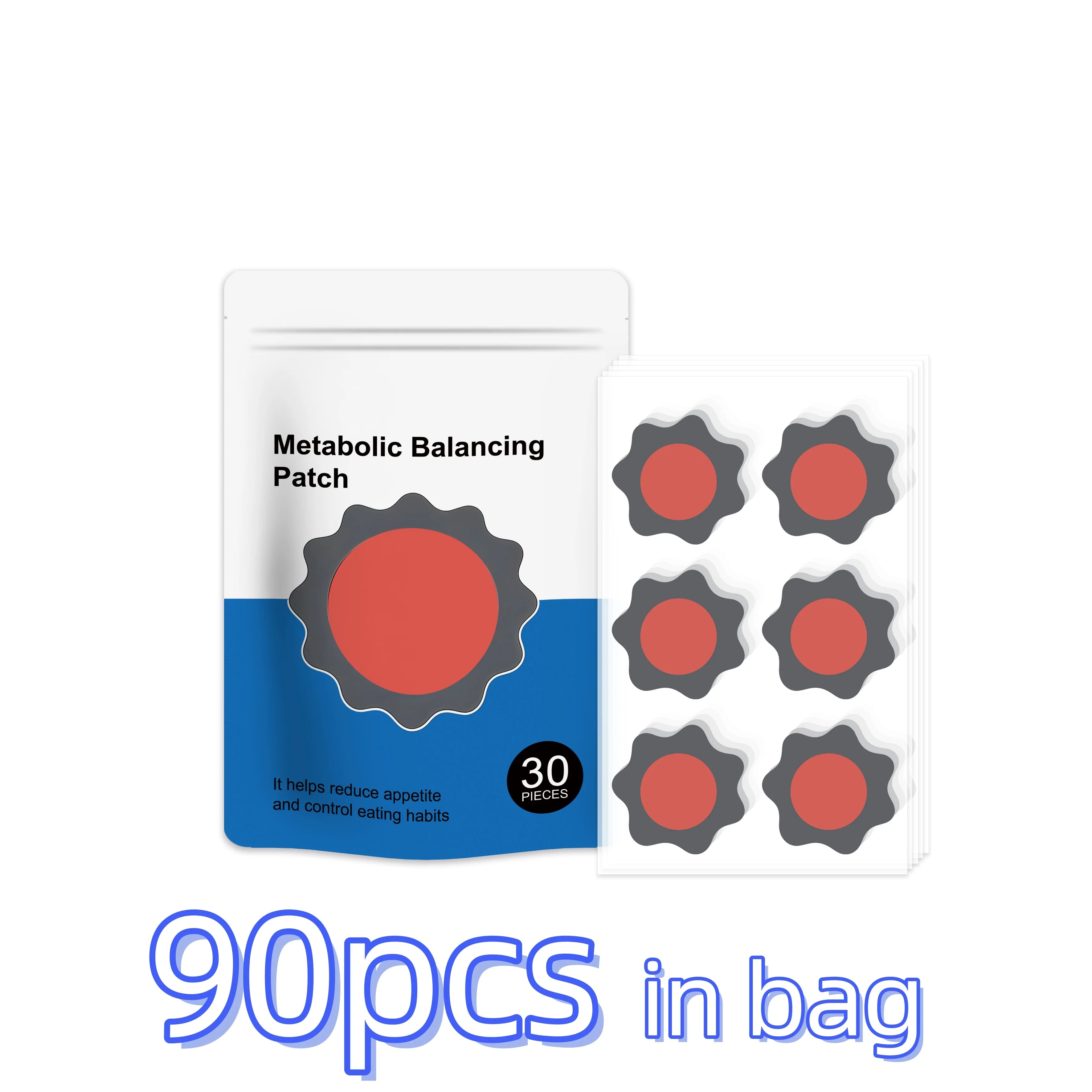 30-Day Body Wellness Metabolism Patches – Herbal Body Contour Body Wellness Patch Zpaxo 30pcs in bag x 3PCS