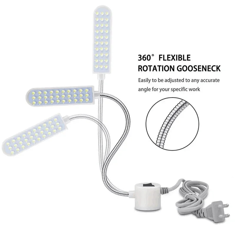 10/20/30 Industrial Lighting LED Sewing Machine Night Lights Home With Magnetic Flexible Adjustable For Base Adsorbed Work Lamps Zpaxo 30 led us EU