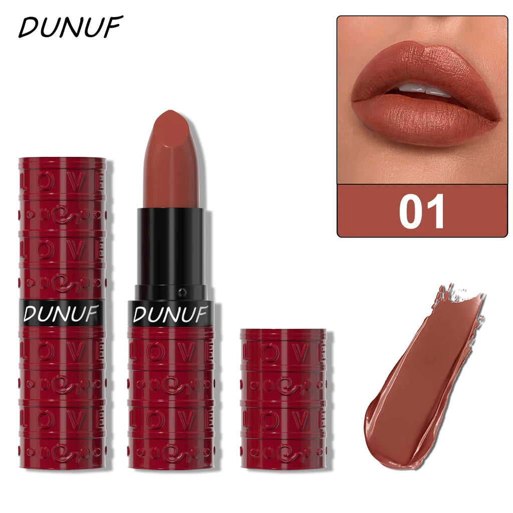3Colors Velvet Matte Lipstick Waterproof Long Lasting Non Transfer Lip Gloss Hydrating Moisturizing Zpaxo 01