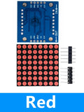 MAX7219 Dot Matrix Display Module Ready-to-use Microcontroller Zpaxo red
