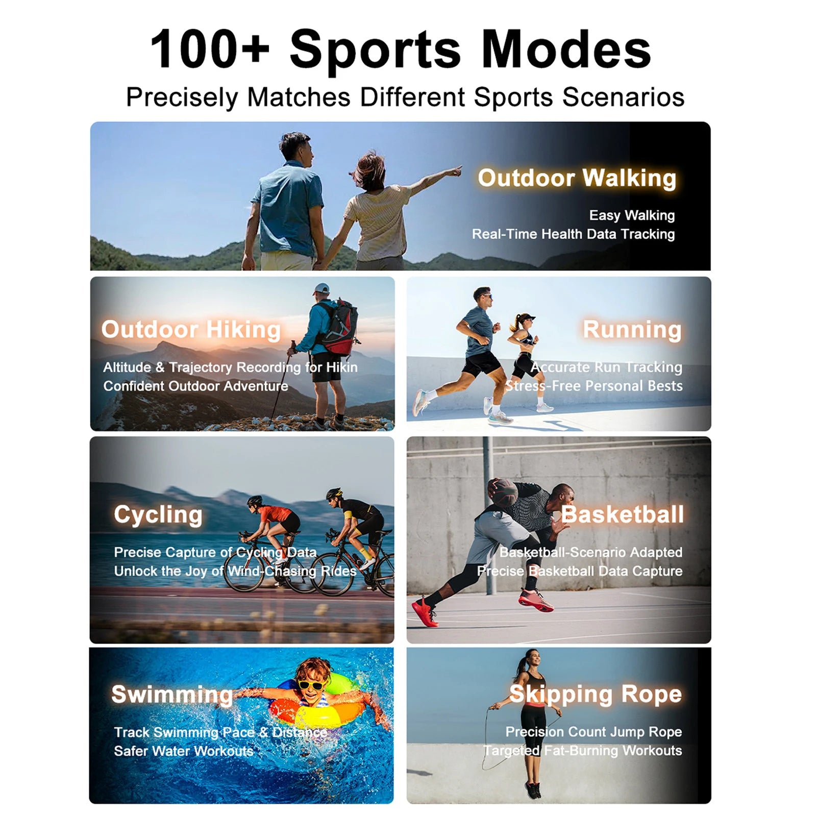 Outdoor Sports Smartwatch 1.7 Inch HD Screen 100+ Sport Modes Fitness Tracker with Health Monitoring Built-in Flashlight Zpaxo