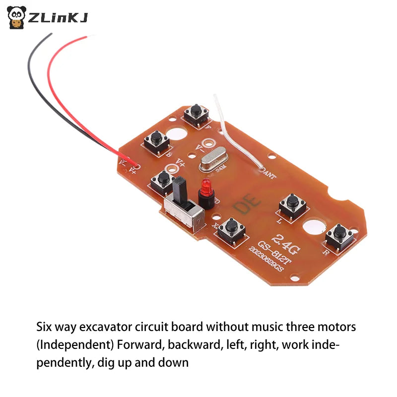 ▶1 Set For RC Car Remote Control Toys Parts 6CH 2.4G Remote Control High Quality 27MHz Circuit PCB Transmitter Receiver Board Zpaxo