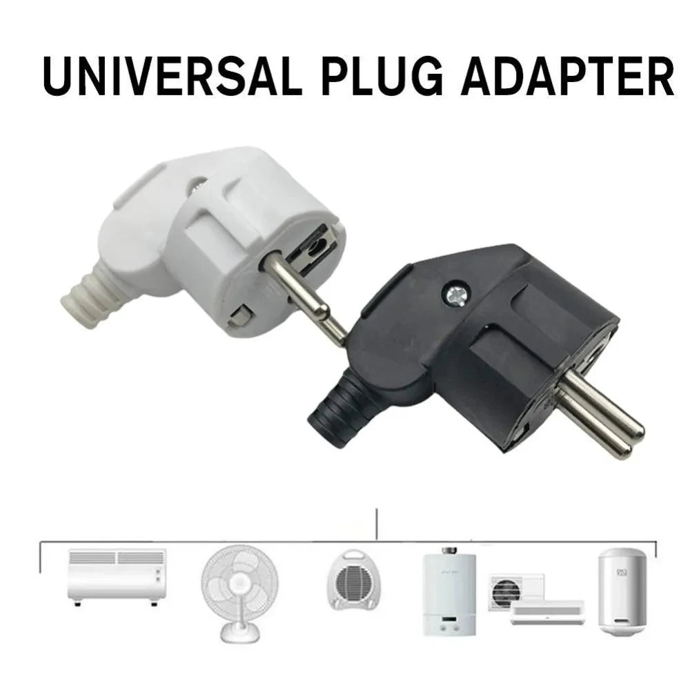 3PCS 4.8mm EU Schuko Plug Male Replacement Outlets Rewireable 250V 16A IP44 Connector Electeic Socket For Power Extension Cable Zpaxo
