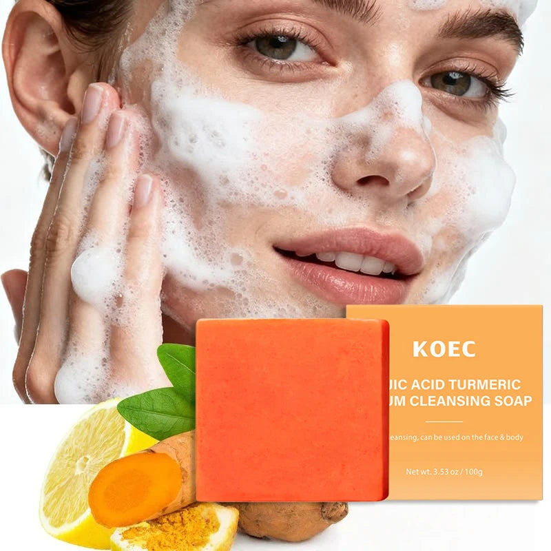 100g Turmeric Soap Bar – Natural Brightening & Hydrating Turmeric Soap Bar Zpaxo