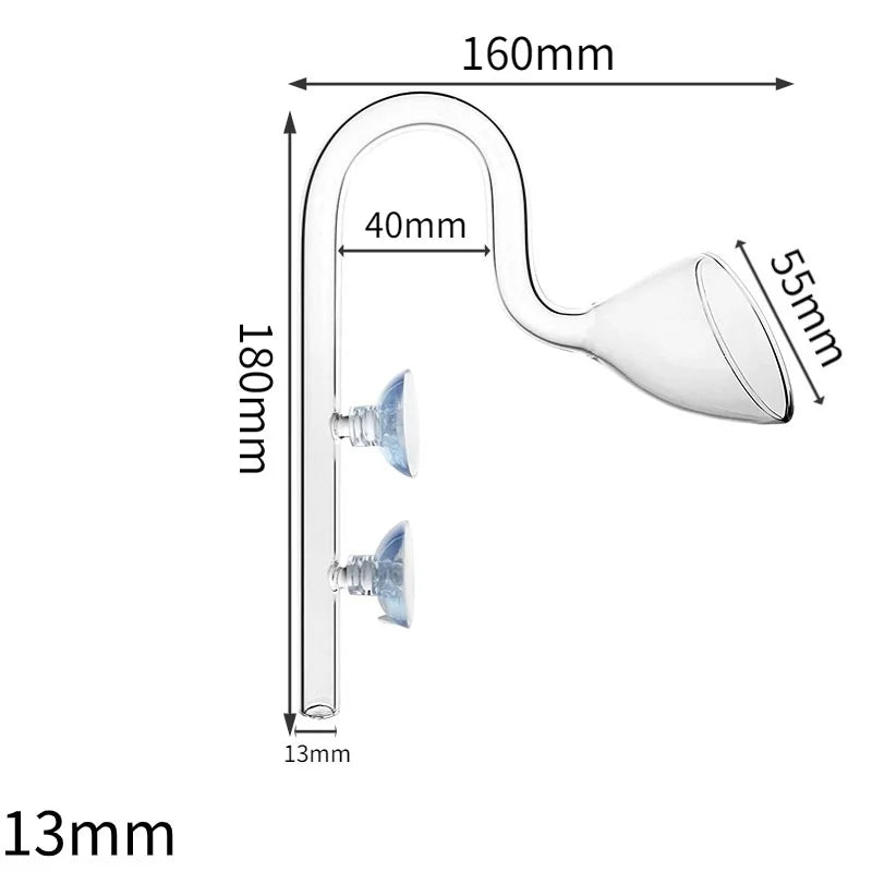Aquarium Equipment Glass Inlet Outlet Water Trumpet Grass Tank Filter