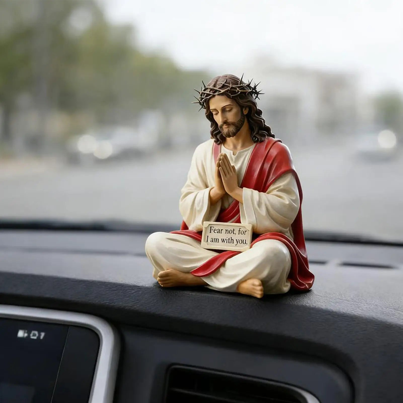 Jesus Sculpture Religious Art Collectible Resin Desk Companion