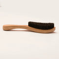 Natural Boar Bristle Wood Beard Brush Straightener Wave Brush 360 Curved Beard Wave Brush For Men Wooden Handle Men Beard Comb Zpaxo Natural color