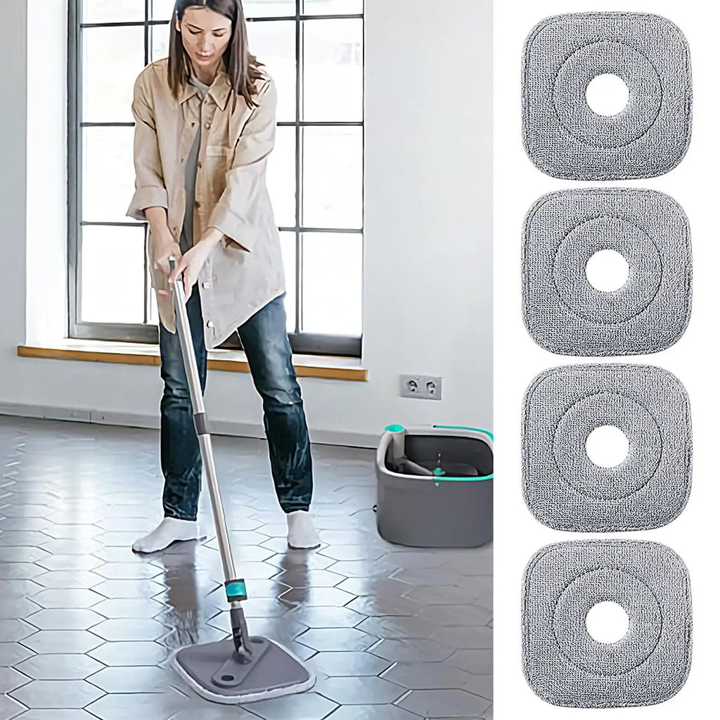 Mop Head Square Highly Absorbent Scrub Brush Deep Clean Microfiber Refills for Home Kitchen Bathroom Room Hardwood Floor Care Zpaxo