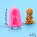 Buddha Silicone Candle Mold 3D Aromatherapy Handmade Soap Wax Clay Gypsum Candles Ornament Craft Making Mold Zpaxo 50-3389-A