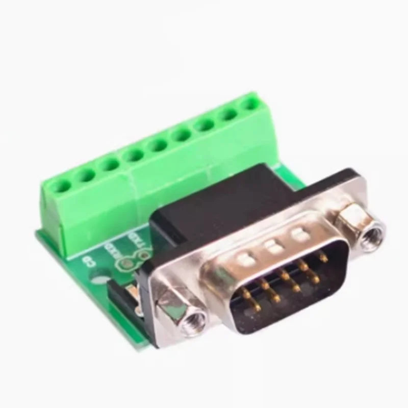 DB9 male and female adapter screw terminal block, 9-pin 9-hole RS232 RS485 conversion board Zpaxo male