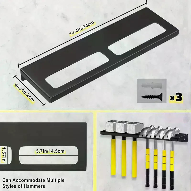 Metal Tool Organizer Wall Mount For Storage Of Screwdrivers, Pliers, Hammers, And Wrenches In Workshop Zpaxo